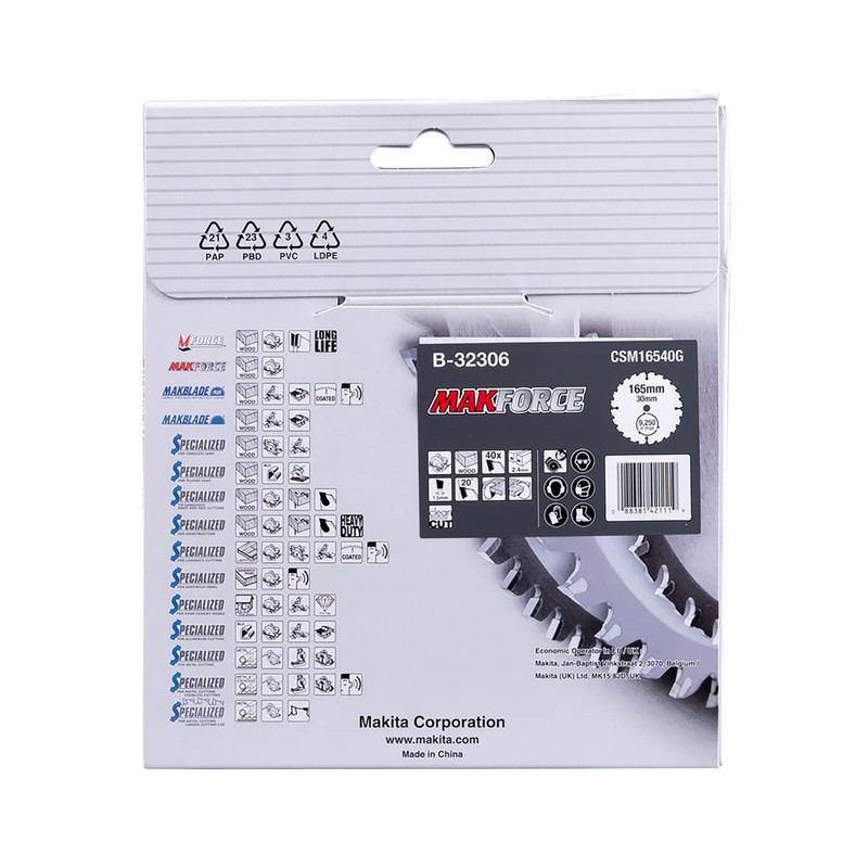 Makita Makforce SAEGE Blade – 165 x 30 mm x