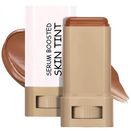 Skin Tint Foundation Stick – Hydrating Tinted Moisturiser & Portable Beauty Balm Serum Boosted Makeup Stick for Face