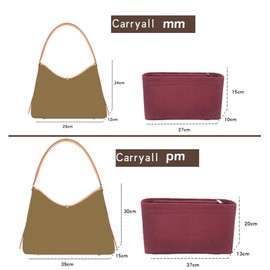 Lckaey Felt Purse Insert forlv carryall mm organizer purse organizer lv carryall 2076claret-S