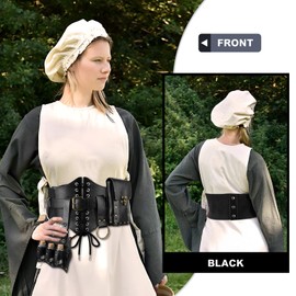 Womens Corset Renaissance Belt, Women Belt Pouch Waist Bag Phone Holder Medieval Costume Vintage Christmas Gifts (M-Waist/31.2"-38.2"-B)
