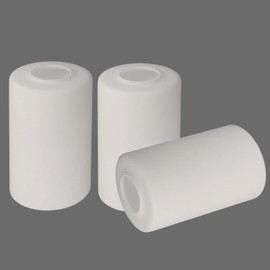 Anmire 3 Pack Opal White Frosted Glass Shade, Cylinder Light Fixture Replacement Globe or Cover with 1-5/8-Inch Fitter for Chandelier Wall Sconce Pendant Light, G0059