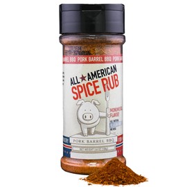Pork Barrel BBQ All American Spice Rub, All Purpose BBQ Rub - Keto, No MSG, Zero Calorie, Gluten-Free and Sugar-Free, 3.8 oz