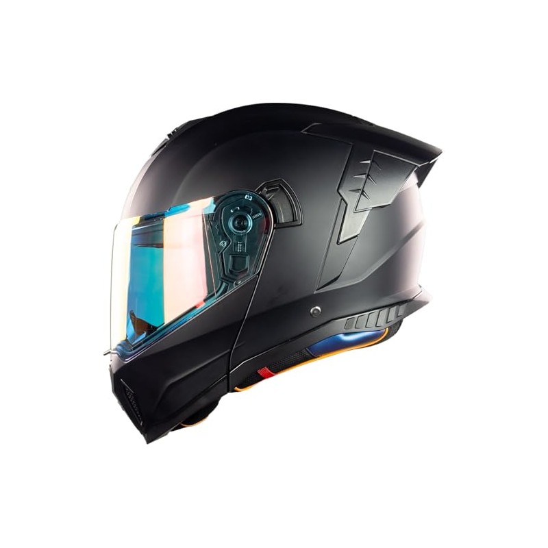 KOV Casco X Mamba Negro Mate abatible para Moto con