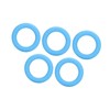 5pcs Baby Soft Silicone Teething Ring Toy Infant Safe Elastic