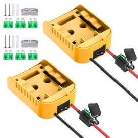 KOEZEOI KOEZEOI 2 Packs Power Wheels Adapter for Dewalt 20V Battery Adapter Power Wheels Battery Converter Kit with Fuse & Switch & Wire Terminals, 12AWG Wire, for DIY Rc Toys and Ride On Truck