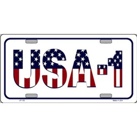 USA 1 Novelty Metal License Plate Tag LP-132
