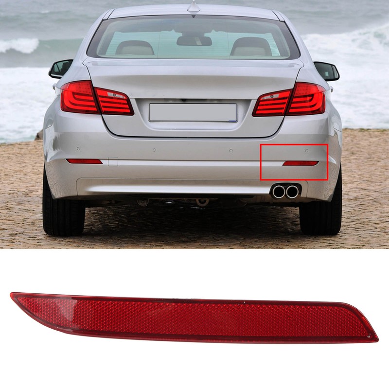 Rear Bumper Reflector Red High Visibility Professional ABS Plastic for