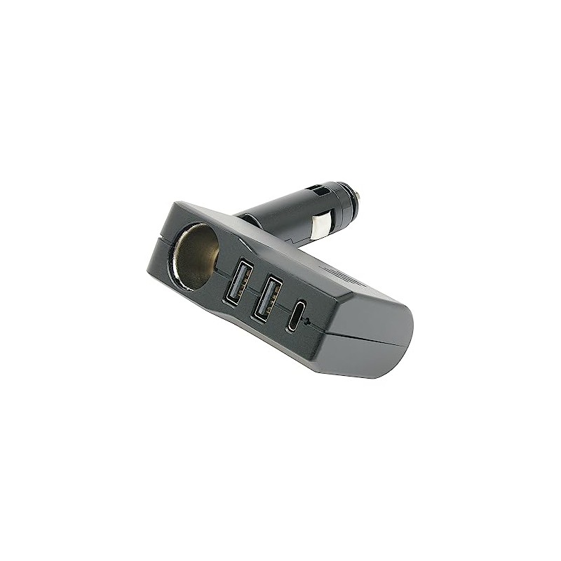 Tsuchiya Yac Car Supplies Add-on Socket Slim Socket Direction 2USB+Type-C