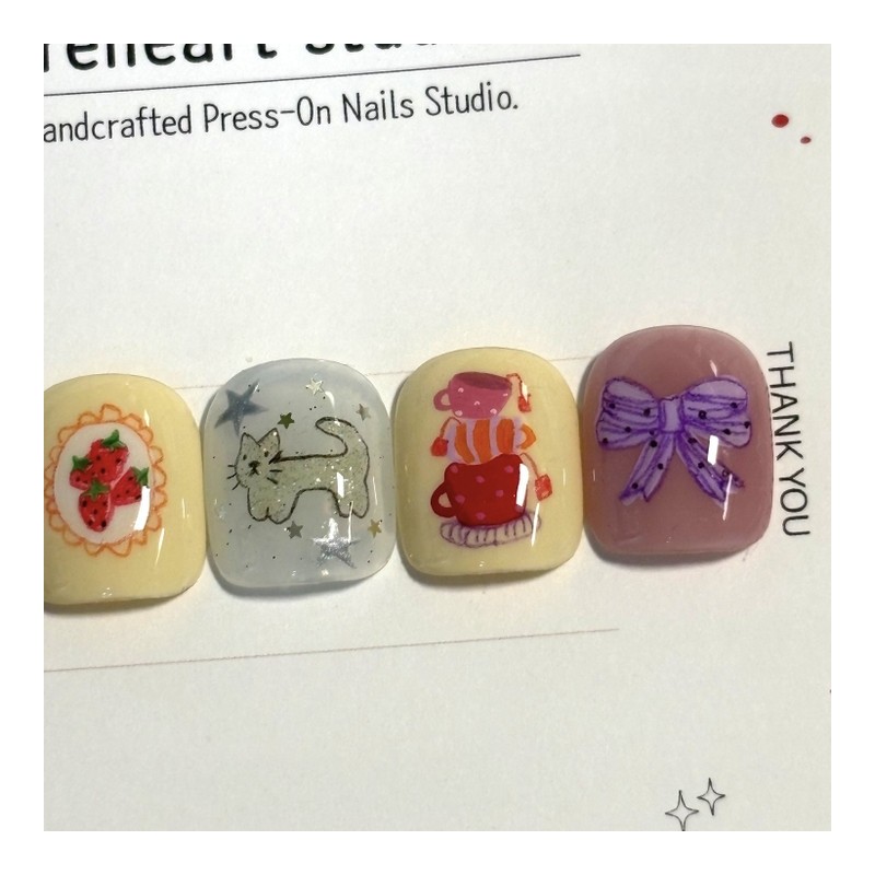 [Ar] Music Rabbit handmade nail tips drawing nail art specialist