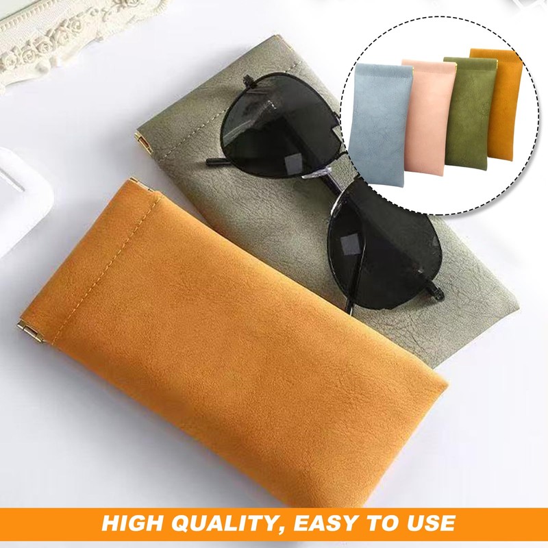 Soft Glasses Case Pouch Sunglasses Case Sleeves Pouch Leather Slim