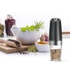 Homgeek Portable Automatic Electric Gravity Pepper Grinder Blue LED Light