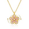 Cicy Bell Flower Fidget Necklace for Women Cherry Blossom Necklace