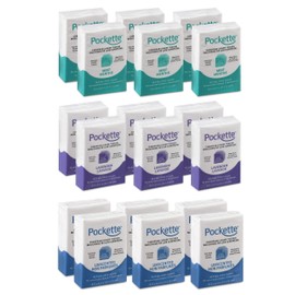Pockette Premium 4 Ply Pocket Size Facial Tissues - 18 Packs of 10 (6 Packs of Each: Lavender, Mint, Unscented) | Super Strong and Now Even Softer, Recyclable