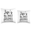Life's All About Balance SUP Paddle Board Throw Pillow