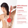 iTOKGOK Silver-Infused Silicone Back Scrubber with Long Handle Back Brush