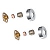 KINGBATH™ Bar Valve Fixing Kits Brackets with Round SS Chrome