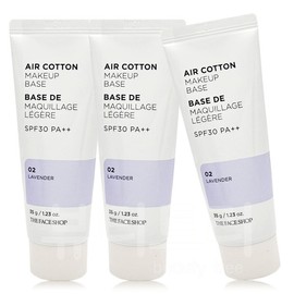 The Face Shop Air Cotton Makeup Base 35g 02 Lavender x 3 / 더페이스샵 에어 코튼 메이크업베이스 35g 02라벤더 X 3개