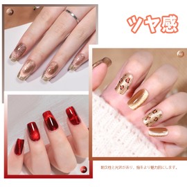 PEACECOLOR Magnetic Nails, Gel Nail Set, 6 Pieces, Autumn/Winter Color Gels, Brown, Cat Eye, Ultra Fine Particles, Magnet Included, Self Nail, U V/LED Compatible, Suitable for Beginners