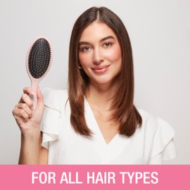 Conair Conair Detangling Hair Brush 3PK - For wet and dry hair - curly hair brush - hair brushes for women - detangler brush - hair brushes for women - Evergreen, Blush Pink, Black Assorted