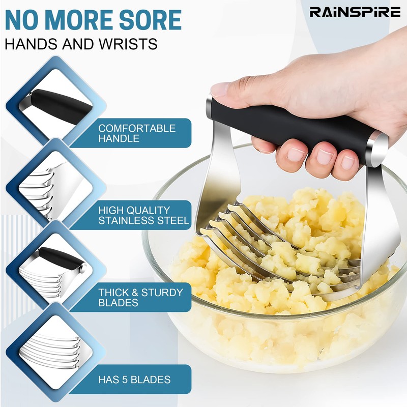 Rainspire XL Pastry Cutter For Baking, Heavy Duty Pastry Blender