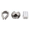 304 Stainless Steel M6 Turnbuckle Wire Rope Kit Turnbuckle Thimble