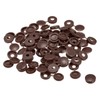 uxcell 100Pcs 5mm Hinged Screw Cover Caps Plastic Fold Screw
