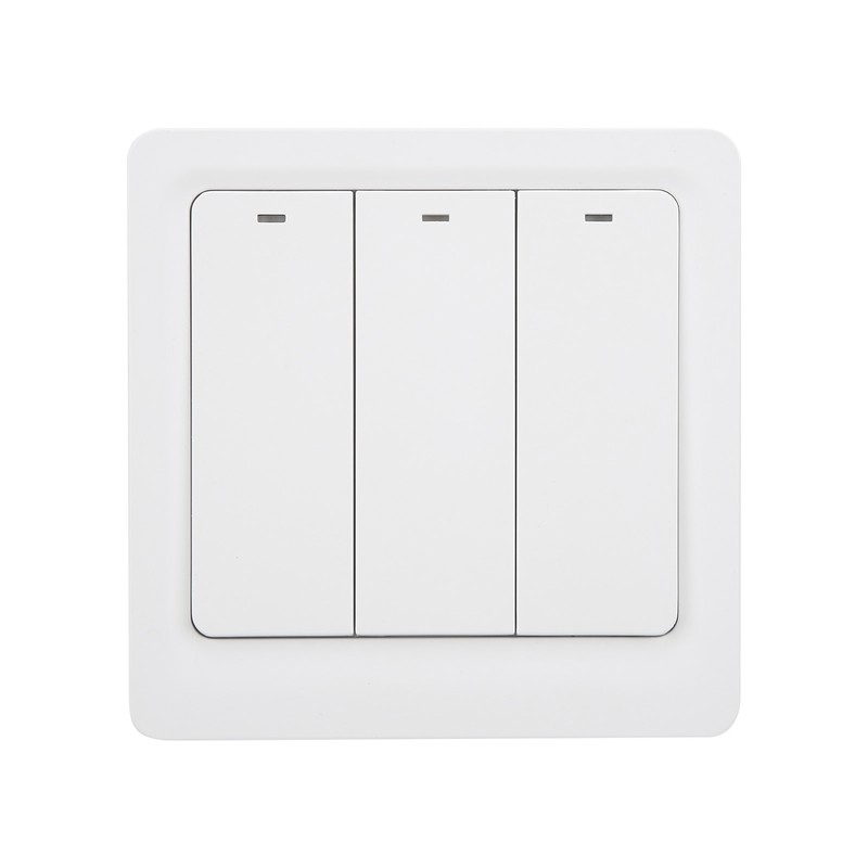 Wall Smart Light Switch Push Button Zero Fire 3 Gang
