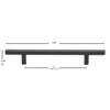 GlideRite Hardware 5002-128-ORB-1 5 inch Cc Oil Rubbed Bronze 7.375