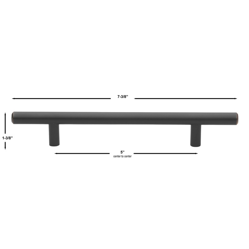 GlideRite Hardware 5002-128-ORB-1 5 inch Cc Oil Rubbed Bronze 7.375