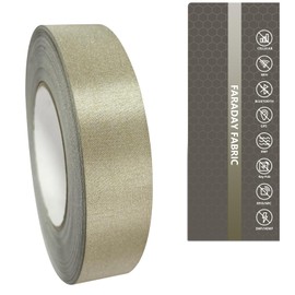 DORIDOMI Faraday Tape - Double Conductive Cloth Tape for EMI RF Shielding & ESD Grounding, Copper Nickel Faraday Fabric Tape Roll for EMF Protection, Cable Repair (1.18 in x 149.2 ft)
