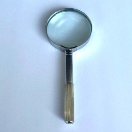 Electro-Optix Inc. Magnifier.com 5x, Glass Lens All Metal Handle, Handheld  Reading & Inspection Magnifier & Case