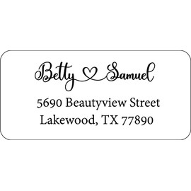 Atelier Elegance Custom Address Labels, Any Name, Any Address, Heart
