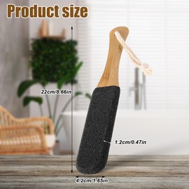 Oruola 2pcs Pedicure Foot File, Premium Pumice Stone for Feet, 8.66 in Foot Pumice Exfoliator, Foot Grater Hard Skin Remover,Professional Dead Skin Remover for Feet (Black)