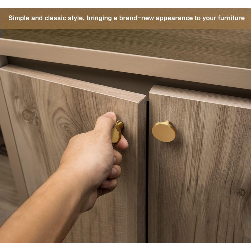 oumuik Furniture knobs, gold, knobs for drawers, doors, cupboards with