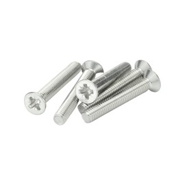 M6 (6mm x 40mm Incl Head) Pozi Countersunk Machine Screws - A2 Grade Stainless Steel (Pack of 20)