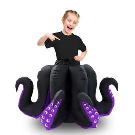 ZPPT Disfraz Inflable de Úrsula, Divertidos Disfraces de Úrsula Blow up Disfraz Inflable de Halloween para Fiesta de Cosplay para Adultos/Niños (Niño)