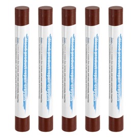 HARFINGTON 5pcs Wood Filler Sticks Wooden Wax Touch Up Furniture Repair Crayons for Scratch Hole Wood, Light Sandalwood