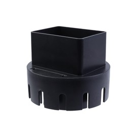 Pastlla Gutter Downspout Adapter to Drain Pipe, Downspout Extensions, Fits 2" x 3" Square Rain Gutter to Drain Pipe Adapter, 3" or 4" PVC Round Drain Pipe or Corrugated Landscape Pipe （Black）