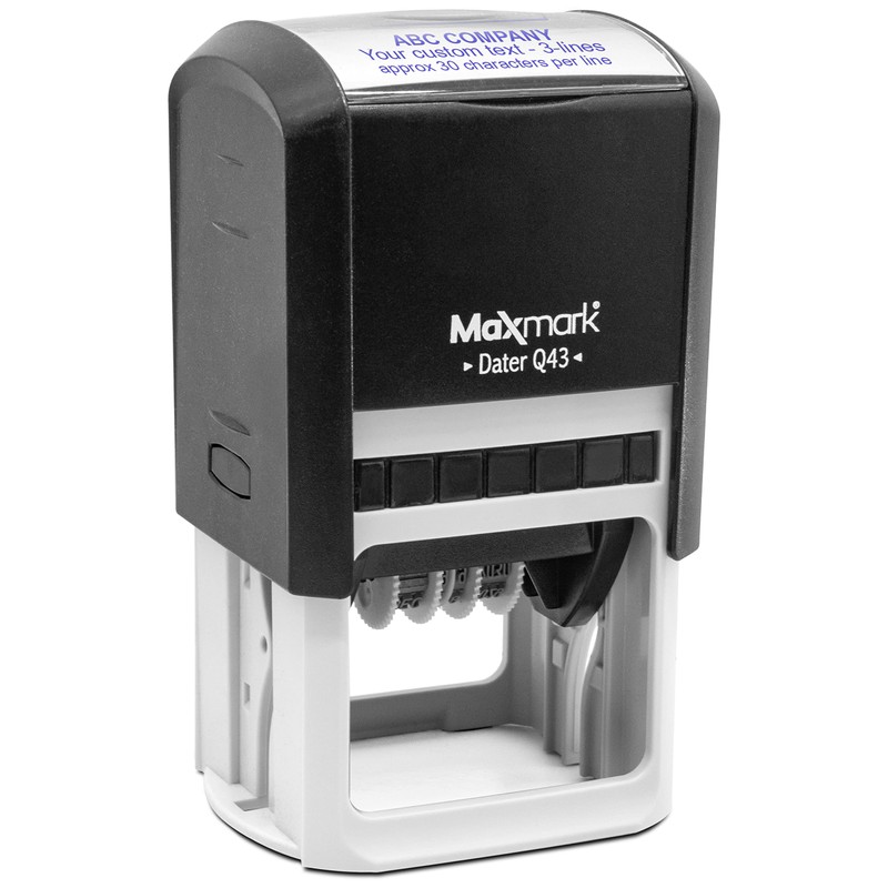 MaxMark Q43 (Large Size) Date Stamp with Paid Self Inking
