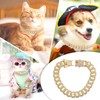 QESSUVNC Puppy Chain Gold Chain Cat Collar Gold 50cm/20in Dog