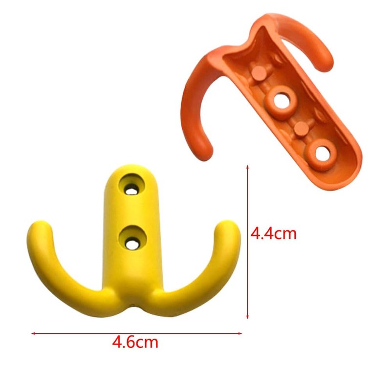 Dtoterul Colourful Wall Hooks, Pack of 6 Coat Hooks, Double