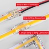 Clearhill 10mm 2Pin 20Packs Transparent Solderless LED Light Strip Connectors,Strip
