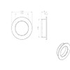 Circular Low Profile Recesesd Flush Pull - 50mm Diameter- Bright