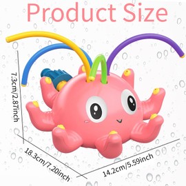 Wasserspielzeug Kinder Outdoor, Wassersprinkler Kinder, Sprinkler Kinder Wasserspielzeug, Rasensprenger Kinder, Wasserspielzeug Garten, Wasserspiel Kinder Outdoor im Krake für Kinder Gartenspielzeug