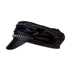 Windy City Novelties - Black Biker Costume Hat for Men Women and Kids