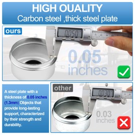 LUMANIOUS 2-Pack 1.98" Trailer Hub Dust Caps - Wheel Center Caps Grease Covers Bearing Dust Cap Fits 2000-3500lb Axles Dexter