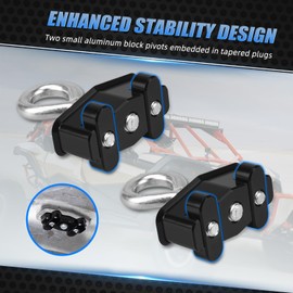 NICECNC 2PCS Lock Tie Down Anchors Aluminum Compatible with Can Am X3 2017-2021 Maverick X3 RR, Bed Anchors Compatible with Can Am LinQ