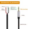 sovunis 2-Pack Replacement 3.5mm Male Plug to Bare Wire Open