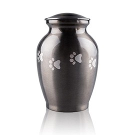 MAKEY'S Pet Memorial Cremation Urns for Dogs and Cats Ashes, Dog Keepsake Urns for Ashes with Paw Prints-Small