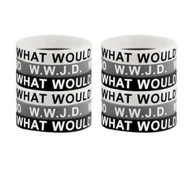 WWJD Bracelet Silicone What Would Jesus Do Bracelet Colorful W.W.J.D WWJD Inspirational Bracelet for Women Men Teen Christian Jewelry Gift